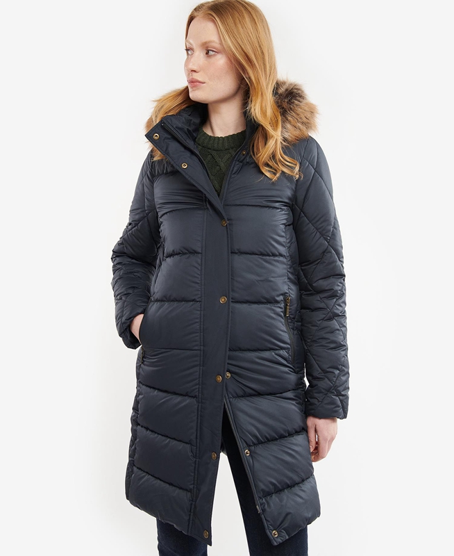 Women\'s Barbour Daffodil Quilted Jackets Navy | MLQVPT-839