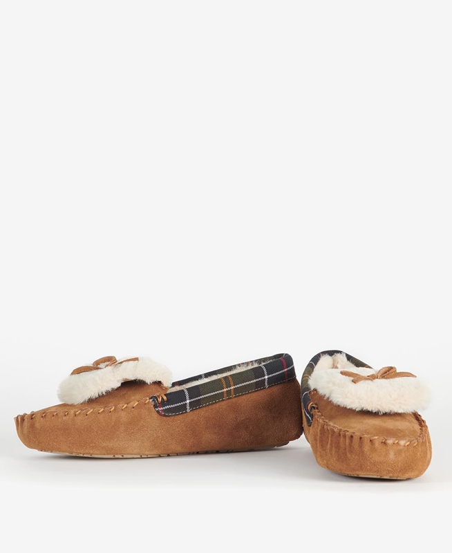 Women's Barbour Darcie Slippers Beige | KVRPJN-086