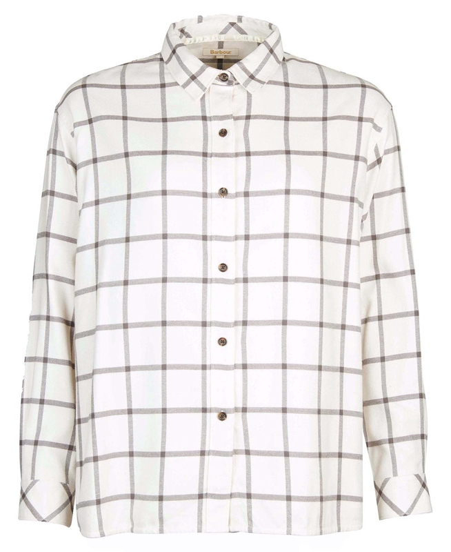 Women's Barbour Elena Shirts Cream | QWJSBF-318