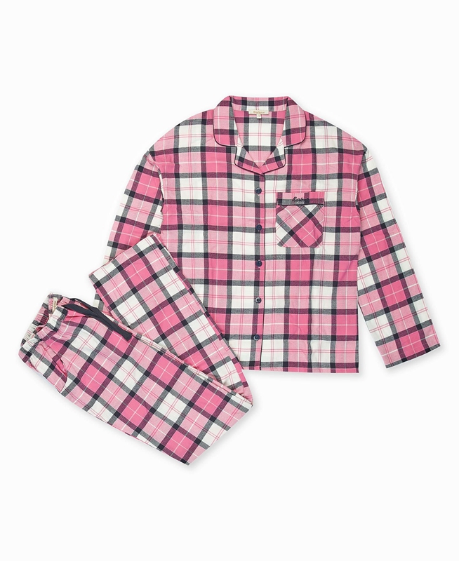 Women's Barbour Ellery PJ Set Nightwear Pink | JBQUEF-392