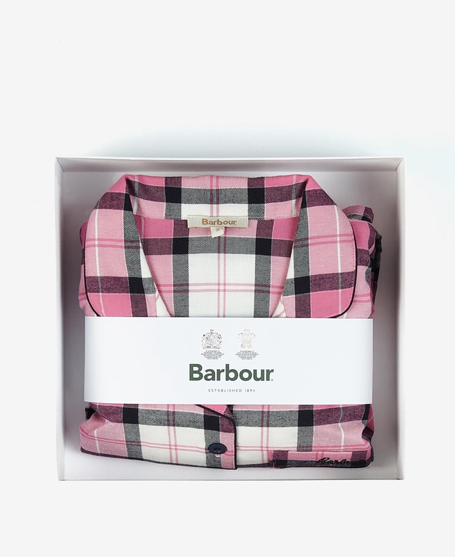 Women's Barbour Ellery PJ Set Nightwear Pink | JBQUEF-392