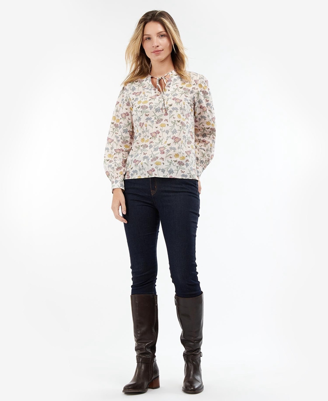 Women's Barbour Esme Top Shirts Multicolor | SQENOD-480