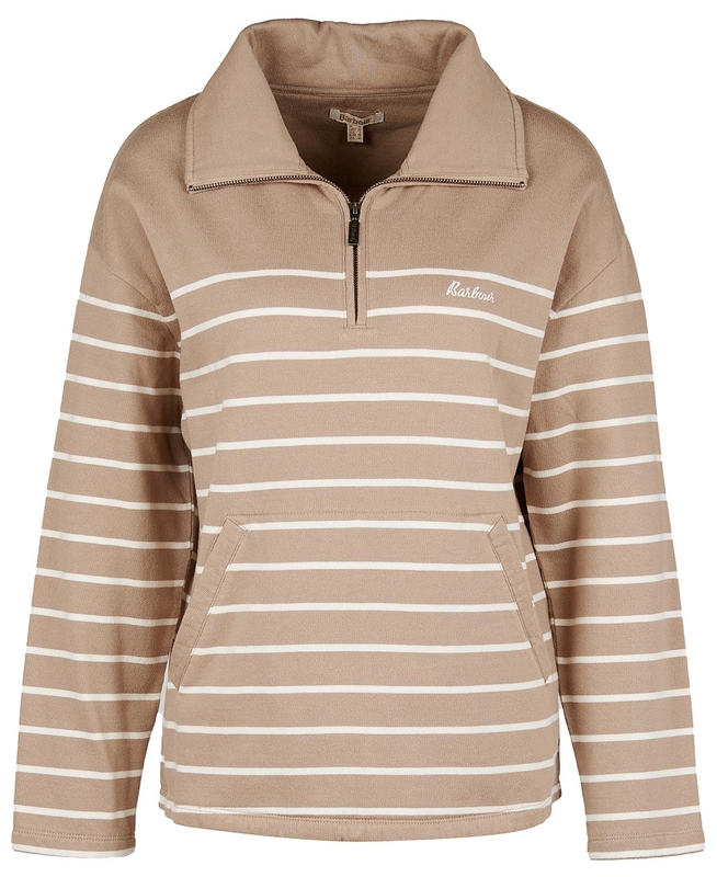 Women's Barbour Explorer Ember Sweatshirts Beige | WCKXSV-598