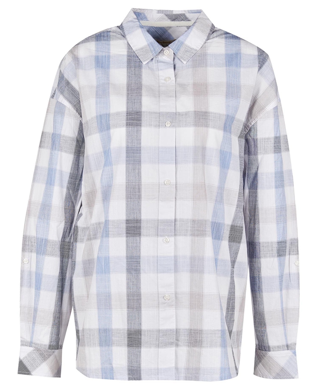 Women's Barbour Explorer Lara Shirts Blue | QGNOUT-675