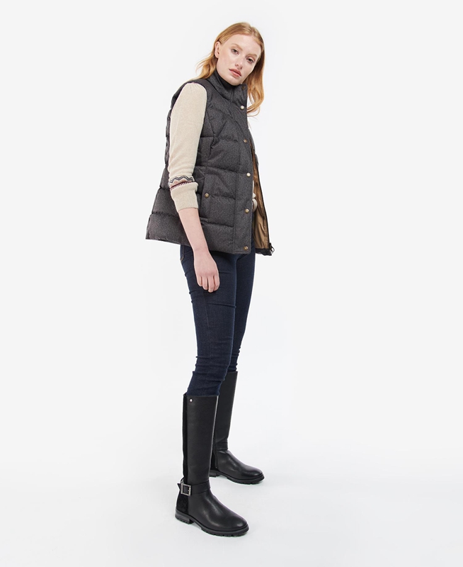 Women's Barbour Foxglove Vest Grey | EQHKWA-816