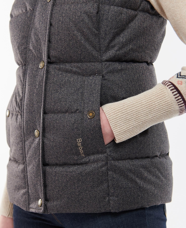 Women's Barbour Foxglove Vest Grey | EQHKWA-816