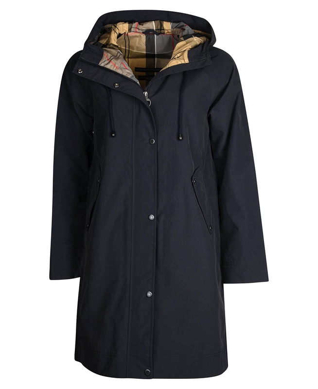 Women's Barbour Galium Waterproof Jackets Navy | HFXQDI-341