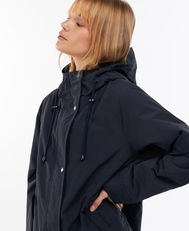 Women\'s Barbour Galium Waterproof Jackets Navy | HFXQDI-341