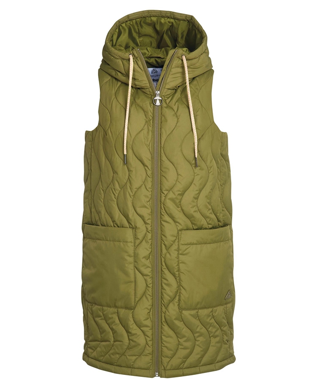 Women's Barbour Guilden Vest Green | FGHVMK-721