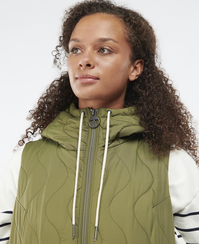 Women's Barbour Guilden Vest Green | FGHVMK-721