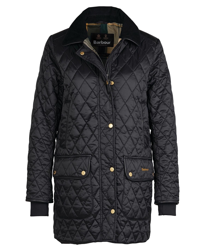 Women's Barbour Kilmarie Quilted Jackets Black | EAYJNU-948