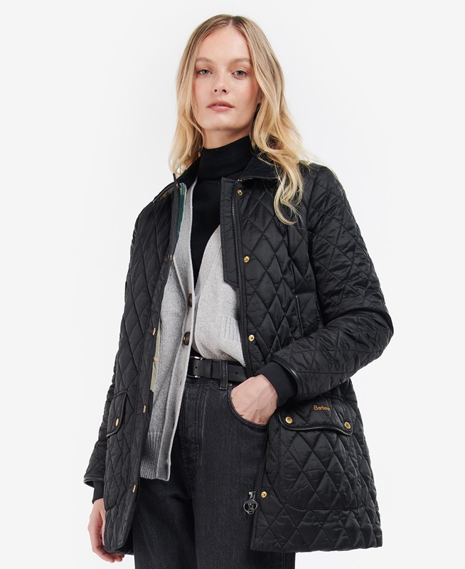 Women\'s Barbour Kilmarie Quilted Jackets Black | EAYJNU-948