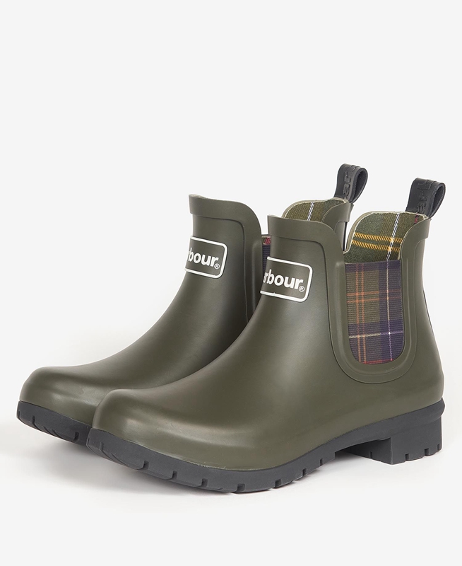 Women's Barbour Kingham Boots Olive | GSPYNJ-391