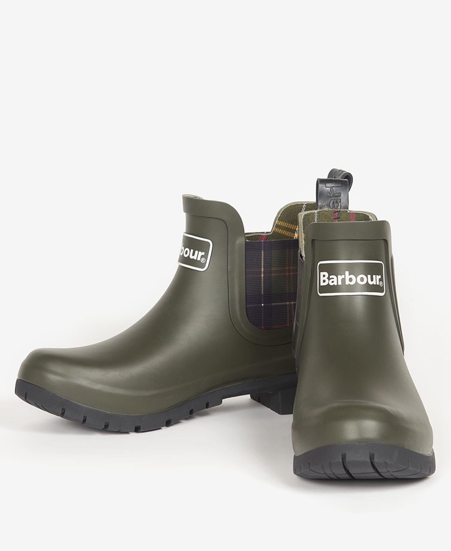 Women's Barbour Kingham Boots Olive | GSPYNJ-391