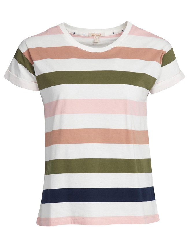 Women's Barbour Lyndale Top T Shirts Multicolor | ZQUCGB-198