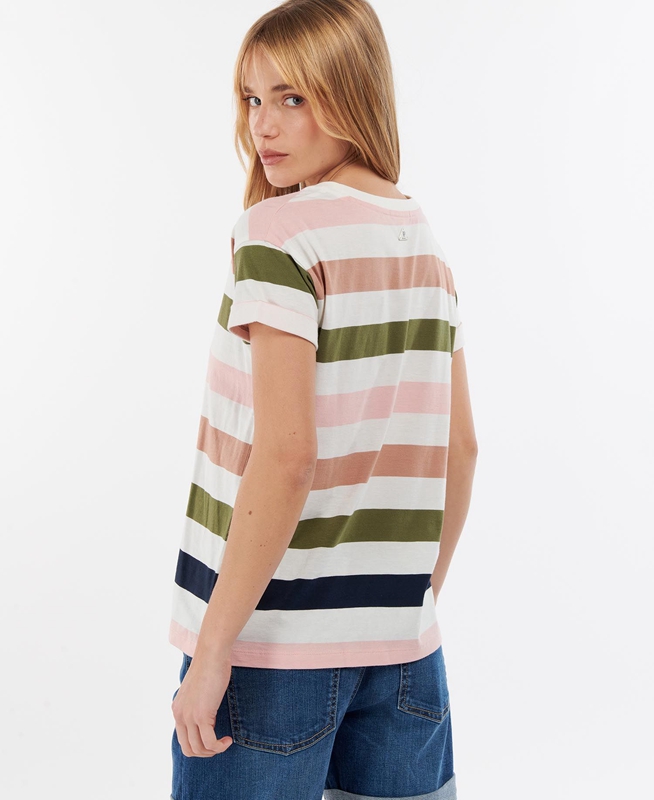 Women's Barbour Lyndale Top T Shirts Multicolor | ZQUCGB-198