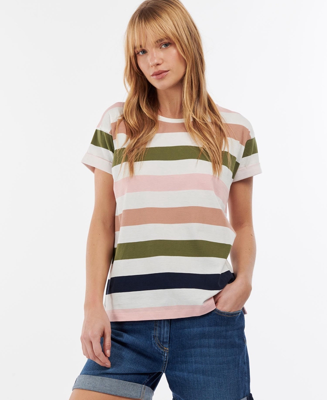 Women\'s Barbour Lyndale Top T Shirts Multicolor | ZQUCGB-198