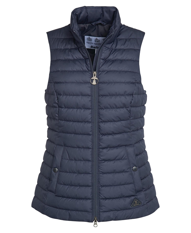 Women's Barbour Morwick Vest Navy | QITWCR-062