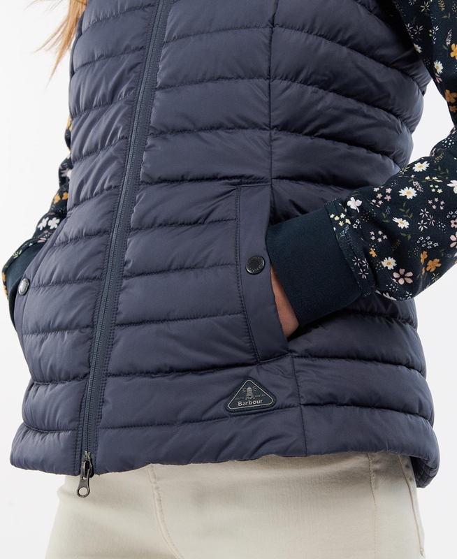 Women's Barbour Morwick Vest Navy | QITWCR-062