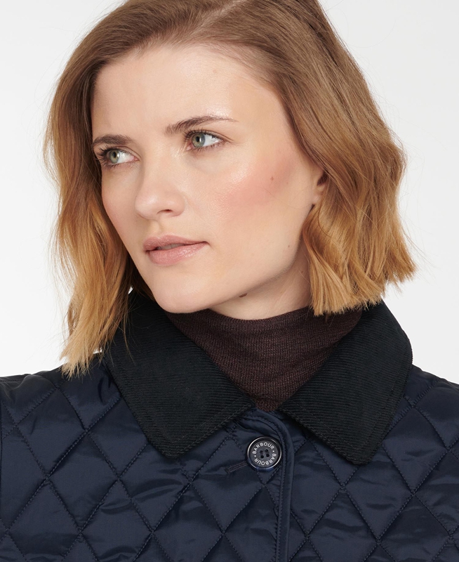 Women's Barbour Omberlsey Quilted Jackets Navy | ZFCUXH-437