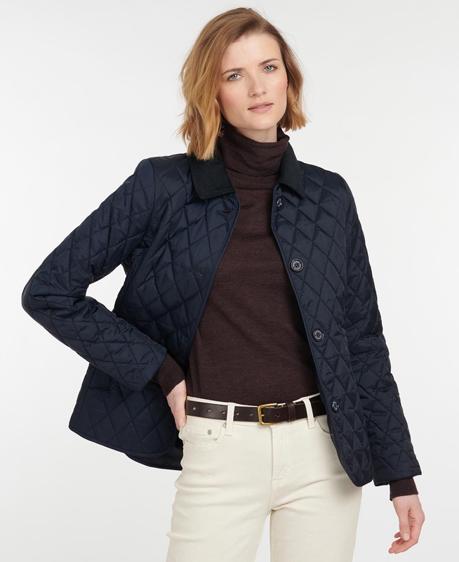 Women\'s Barbour Omberlsey Quilted Jackets Navy | ZFCUXH-437