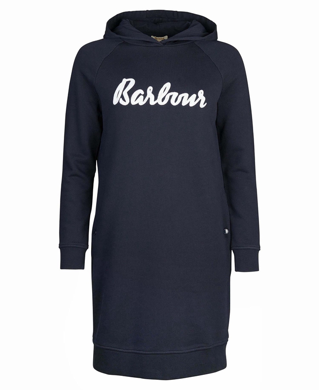 Women's Barbour Otterburn Dress Navy | XHEWLO-438