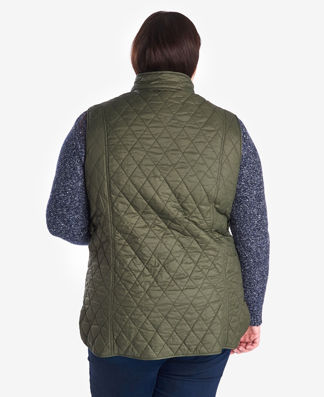 Women's Barbour Otterburn Vest Green | TPUADJ-731