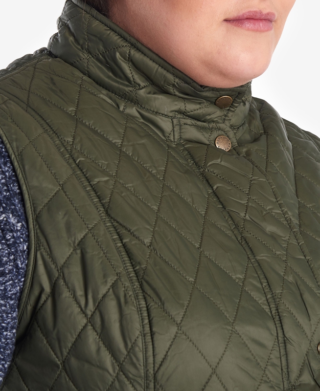 Women's Barbour Otterburn Vest Green | TPUADJ-731