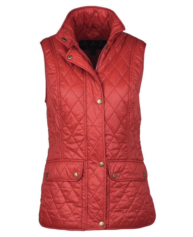 Women's Barbour Otterburn Vest Red | ASHMWC-602