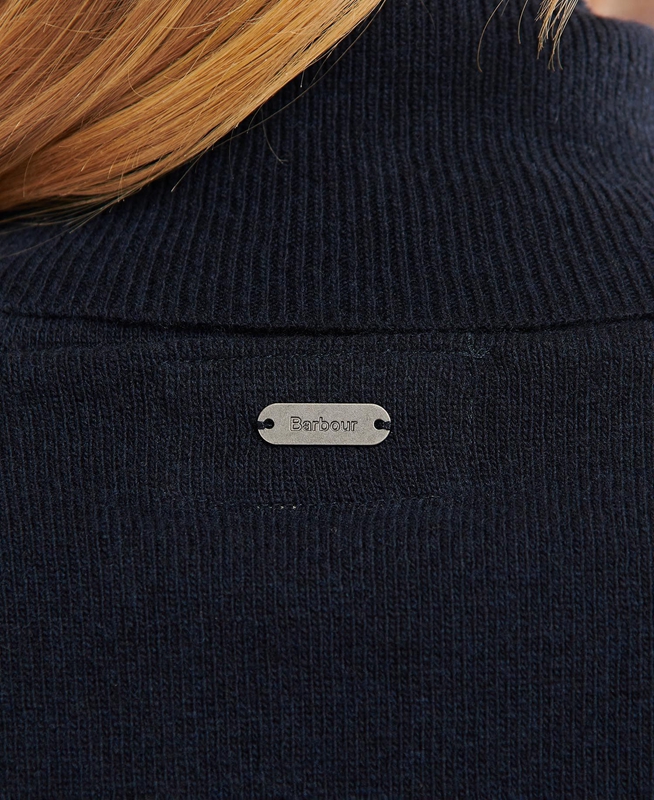 Women's Barbour Pendle Roll-Neck Sweaters Navy | APVECW-497