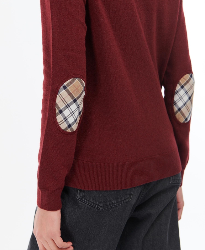 Women's Barbour Pendle Roll-Neck Sweaters Red | MVAFPI-074