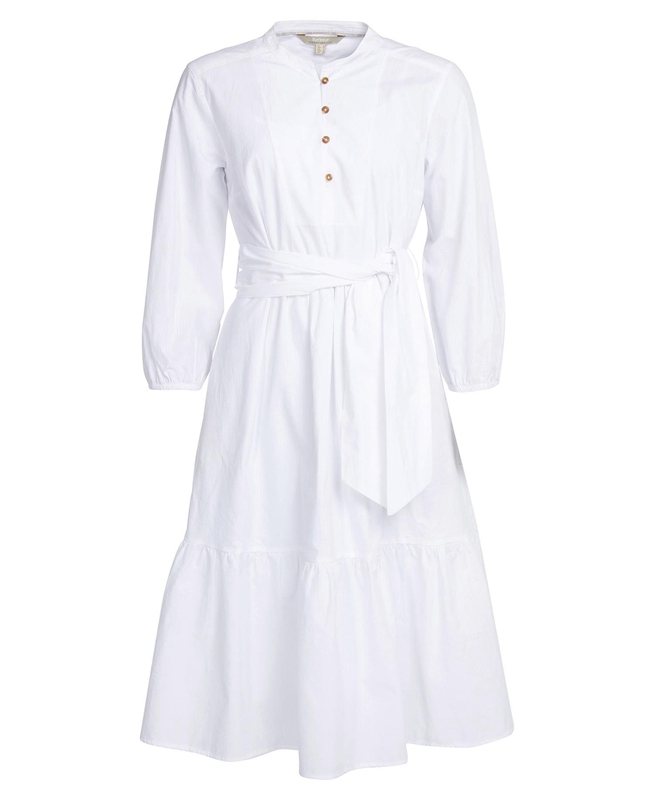 Women's Barbour Philippa Dress White | ZABDJR-598