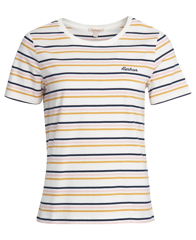 Women's Barbour Picnic Top T Shirts White | TZWNEX-802