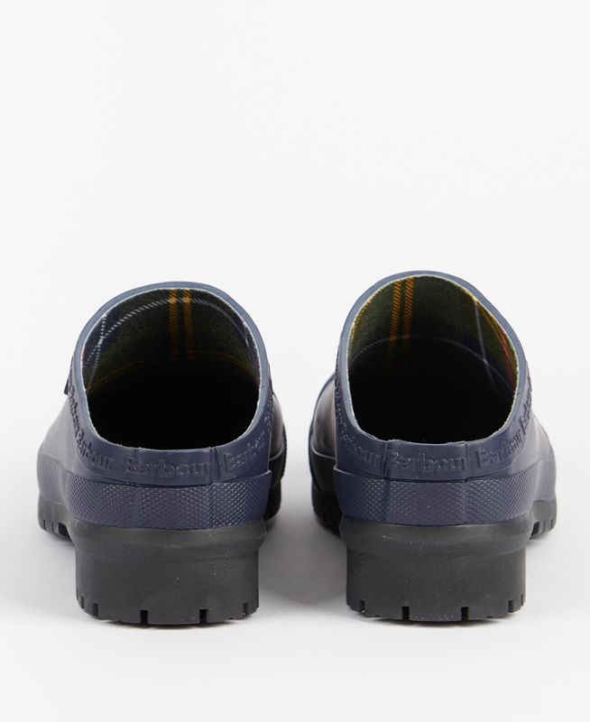 Women's Barbour Quinn Clogs Navy | NDWBGT-649