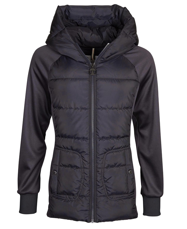 Women's Barbour Reedley Quilted Sweatshirts Navy | IHLQZJ-965