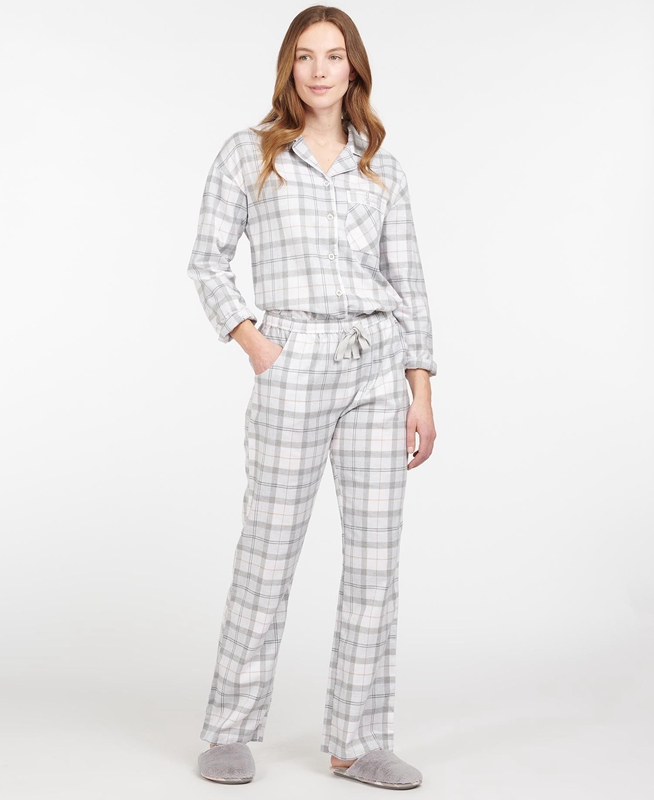 Women's Barbour Schlafanzug-Set Ellery Nightwear Grey | LDQFXP-637