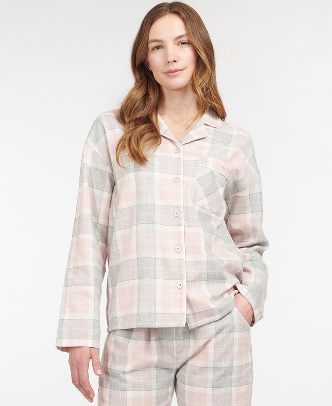 Women\'s Barbour Schlafanzug-Set Ellery Nightwear Pink | NLGUJY-517