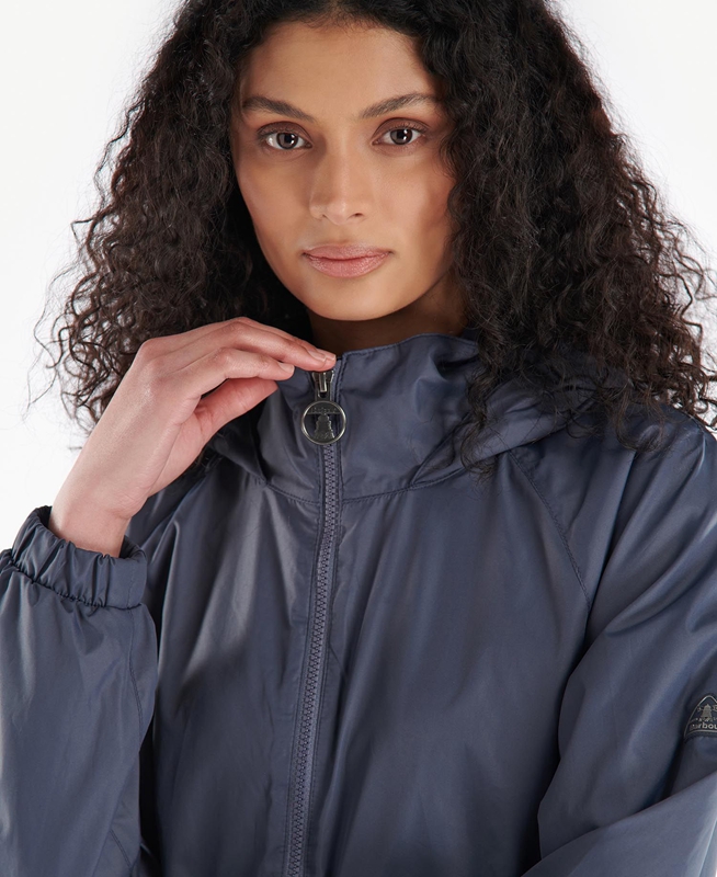 Women's Barbour Sea Daisy Showerproof Casual Jackets Navy | AWFHBR-892