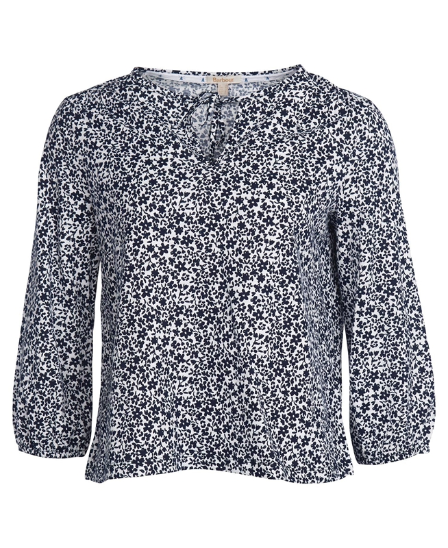 Women's Barbour Seaholly Top T Shirts White | UVTBCQ-765