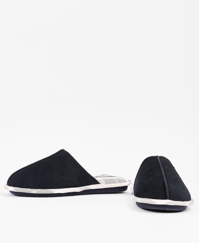 Women's Barbour Simone Slippers Black | YKQPST-263