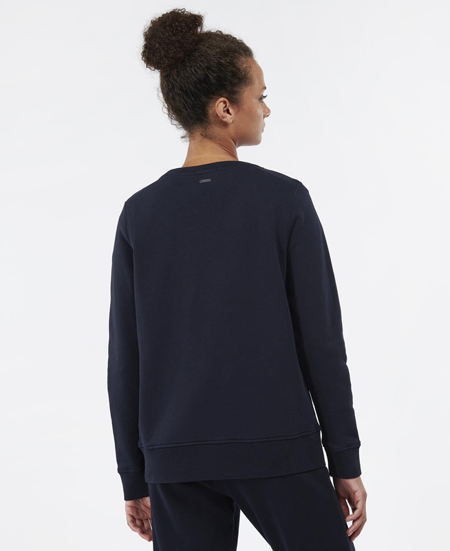 Women's Barbour Southport Sweatshirts Navy | FXCPHA-980