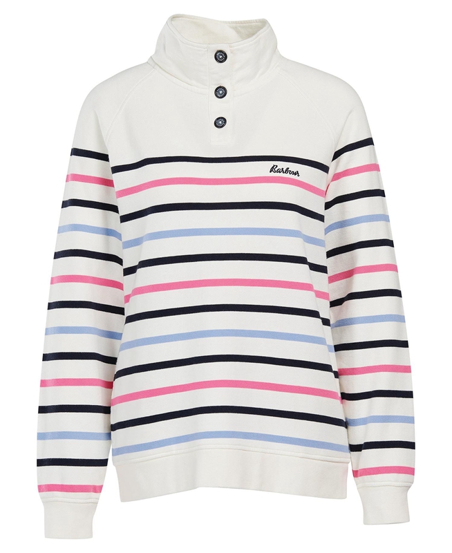 Women's Barbour Spurrey Sweatshirts White | BWSHKL-630