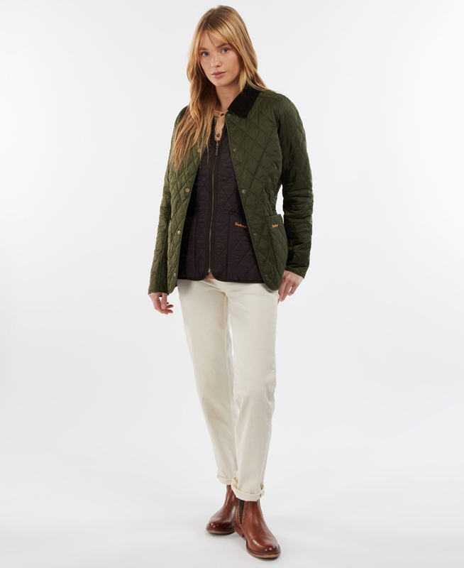 Women's Barbour Steppjacke Annandale Quilted Jackets Olive | XTASCW-015