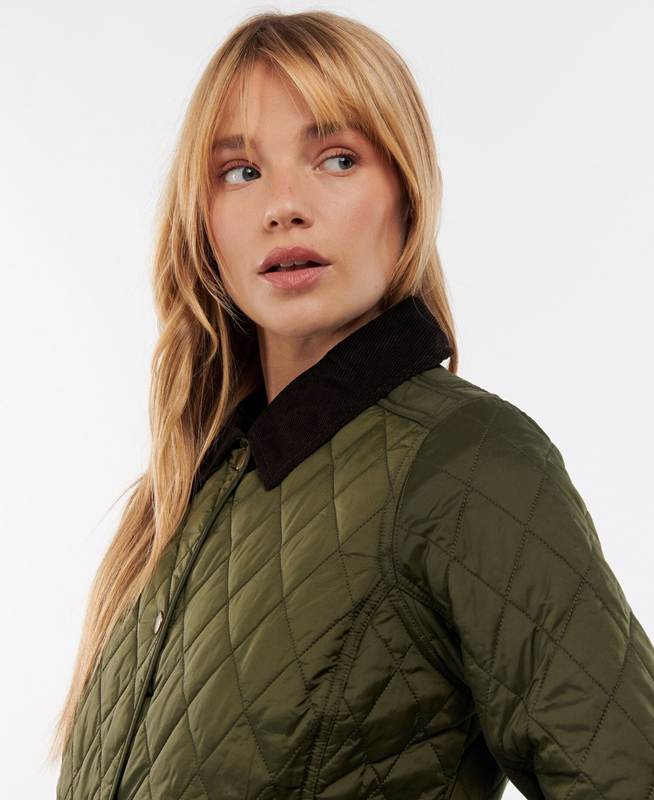 Women's Barbour Steppjacke Annandale Quilted Jackets Olive | XTASCW-015