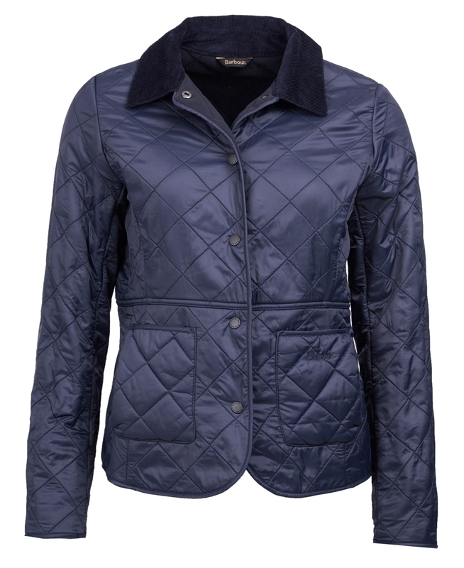 Women's Barbour Steppjacke Deveron Polarquilt Quilted Jackets Blue | ACMSNU-960