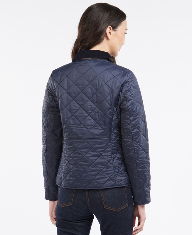 Women's Barbour Steppjacke Deveron Polarquilt Quilted Jackets Blue | ACMSNU-960