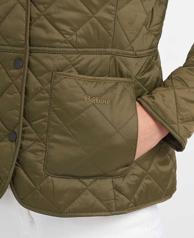 Women's Barbour Steppjacke Deveron Quilted Jackets Olive | JUBATD-681