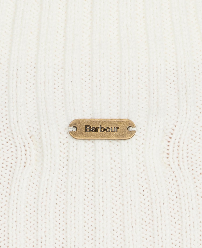 Women's Barbour Stitch Guernsey Cape Sweaters Cream | FYUZGJ-674