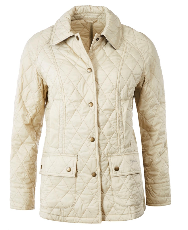 Women's Barbour Summer Beadnell Quilted Jackets Cream | YZQOXV-134