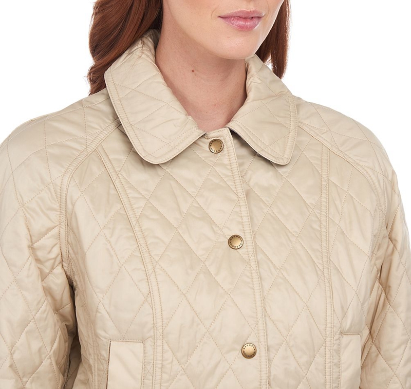 Women's Barbour Summer Beadnell Quilted Jackets Cream | YZQOXV-134